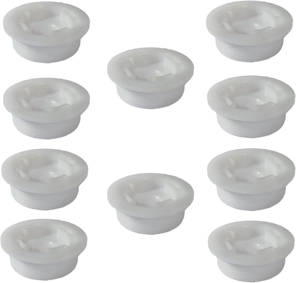 10 Pack of 2” Fine Thread bung caps for 55 gallon drum with 3/4" knockout | NPT Barrel bung cap for drums and totes | Bung hole cap fits poly drums and fine thread IBC tote caps with 2" openings