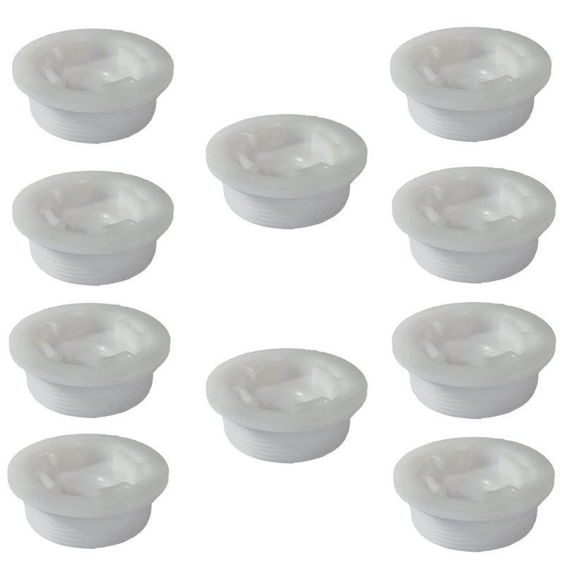 10 Pack of 2” Fine Thread bung caps for 55 gallon drum with 3/4" knockout | NPT Barrel bung cap for drums and totes | Bung hole cap fits poly drums and fine thread IBC tote caps with 2" openings