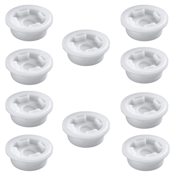 10 Pack of 2” Fine Thread bung caps for 55 gallon drum with 3/4" knockout | NPT Barrel bung cap for drums and totes | Bung hole cap fits poly drums and fine thread IBC tote caps with 2" openings