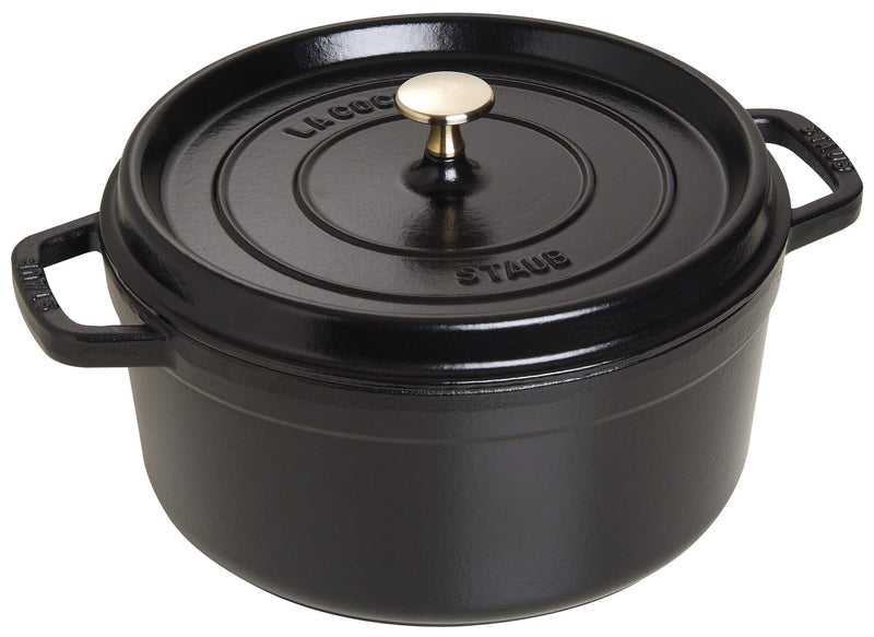 Staub Round Cocotte, 26 cm, Black